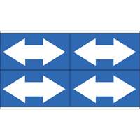 Marqueurs de tuyau avec fl&egrave;ches bidirectionnelles, Autocollant, 1-1/8" h x 7" la, Blanc/bleu Infinity Industrial Services Inc.