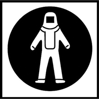 &eacute;tiquettes avec pictogramme Right to Know - Combinaison pleine protection, Vinyle, Feuille, 5/8" lo x 3/4" la Infinity Industrial Services Inc.