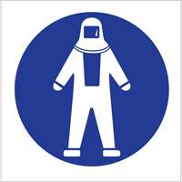 &eacute;tiquettes avec pictogramme Right to Know - Combinaison pleine protection, Vinyle, Feuille, 1-1/4" lo x 1-1/2" la Infinity Industrial Services Inc.