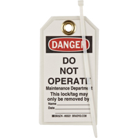 Lockout Tags, Plastic, 3" W x 5-1/2" H, English Infinity Industrial Services Inc.