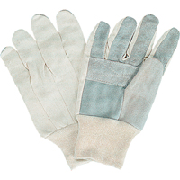 Gants de travail d'usage standard, Grand, Paume en Cuir de vache refendu Infinity Industrial Services Inc.