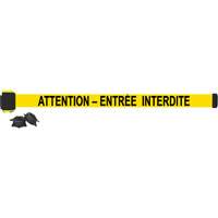 Wall Mount Barrier, Plastic, Magnetic Mount, 7', Black and Yellow Tape Infinity Industrial Services Inc.