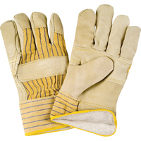 Winter-Lined Patch-Palm Fitters Gloves, Large, Grain Cowhide Palm, Cotton Fleece Inner Lining Infinity Industrial Services Inc.