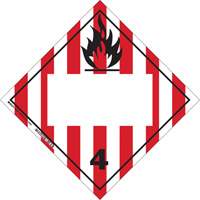 Flammable Solids TDG Placard, Adhesive Vinyl Infinity Industrial Services Inc.