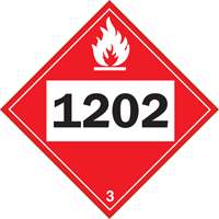 1202 Fuel Oil Flammable Liquid TDG Placard, Adhesive Vinyl Infinity Industrial Services Inc.