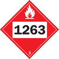 1263 Paint Flammable Liquid TDG Placard, Plastic Infinity Industrial Services Inc.