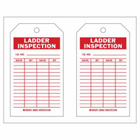 Inspection Record Tags, Polyester, 4" W x 7" H, English Infinity Industrial Services Inc.
