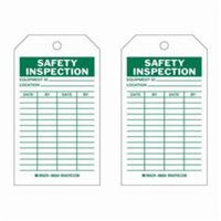 Safety Inspection Tags, Polyester, 4" W x 7" H, English Infinity Industrial Services Inc.