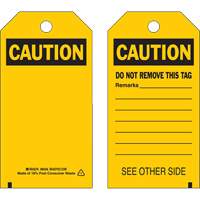 Self-Laminating Safety Tags, Polyester, 4" W x 7" H, English Infinity Industrial Services Inc.