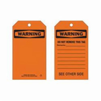 Self-Laminating Safety Tags, Polyester, 4" W x 7" H, English Infinity Industrial Services Inc.