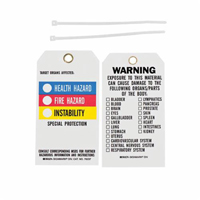 Right-To-Know Tags, Polyester, 3" W x 5-3/4" H, English Infinity Industrial Services Inc.