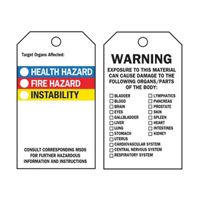 Self-Laminating Right-To-Know Tags, Polyester, 3" W x 5-3/4" H, English Infinity Industrial Services Inc.