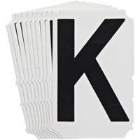 &eacute;tiquettes de lettres et chiffres gothiques individuels Quick-Align, K, 4" h, Noir Infinity Industrial Services Inc.