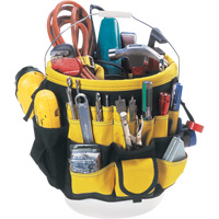Tool Bucket Organizer, 6" L x 11" W x 12" H, Nylon, Black/Yellow Infinity Industrial Services Inc.
