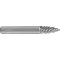 AllSteel Tapered Shape Carbide Burr, SG-5, 1/2" Dia., 1/4" Shank, 1" Depth of Cut Infinity Industrial Services Inc.