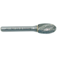 Oval Burr, 1/4" Dia., 1/4" Shank, 3/8" Depth of Cut Infinity Industrial Services Inc.