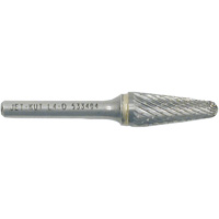 L4-D JET-KUT&reg; Taper Shape Burr with Radius End, 1/4" Dia., 1/4" Shank, 1-1/8" Depth of Cut Infinity Industrial Services Inc.