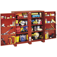 Jobsite Shelf Cabinet, Steel, 47.5 Cubic Feet, Red Infinity Industrial Services Inc.