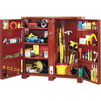 Jobsite Shelf Cabinet, Steel, 47.5 Cubic Feet, Red Infinity Industrial Services Inc.