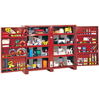 Jobsite Shelf Cabinet, Steel, 49 Cubic Feet, Red Infinity Industrial Services Inc.
