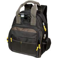 Sacs &agrave; dos pour outils Techgear &agrave; 53 pochettes, 16" lo x 13-1/4" la, Noir, Polyester Infinity Industrial Services Inc.