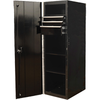 RX Series Side Cabinet, 3 Drawers, 19" W x 25" D x 61" H, Black Infinity Industrial Services Inc.