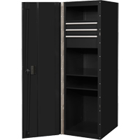 RX Series Side Cabinet, 3 Drawers, 19" W x 25" D x 61" H, Black Infinity Industrial Services Inc.