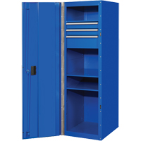RX Series Side Cabinet, 3 Drawers, 19" W x 25" D x 61" H, Blue Infinity Industrial Services Inc.
