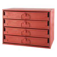 Compartment Rack With 4 Compartment Boxes, 4 Slots, 20-1/2" W x 12-1/2" D x 14-5/8" H, Red Infinity Industrial Services Inc.
