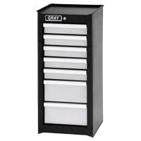 Side Rider Cabinet, 7 Drawers, 14-3/4" W x 18" D x 33.34" H, Black Infinity Industrial Services Inc.