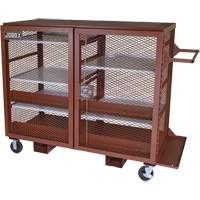 Mobile Mesh Cabinet, Steel, 49 Cubic Feet, Red Infinity Industrial Services Inc.