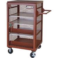 Mobile Mesh Cabinet, Steel, 22 Cubic Feet, Red Infinity Industrial Services Inc.