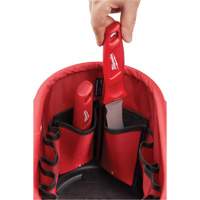 Aerial Utility Oval Bag, Ballistic Nylon, 14 Pockets, Black/Red Infinity Industrial Services Inc.