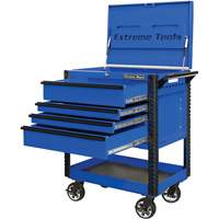 EX Deluxe Series Tool Cart, 4 Drawers, 22-7/8" L x 33" W x 44-1/4" H, Blue Infinity Industrial Services Inc.