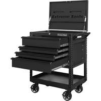 EX Deluxe Series Tool Cart, 4 Drawers, 22-7/8" L x 33" W x 44-1/4" H, Black Infinity Industrial Services Inc.