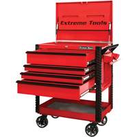 EX Deluxe Series Tool Cart, 4 Drawers, 22-7/8" L x 33" W x 44-1/4" H, Red Infinity Industrial Services Inc.
