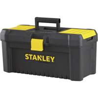 Essential&reg; Tool Box with Tray, 16" W x 8" D x 7-3/10" H, Black/Yellow Infinity Industrial Services Inc.