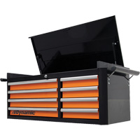 Top Chest, 42" W, 8 Drawers, Black/Orange Infinity Industrial Services Inc.