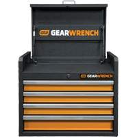 GSX Series Tool Chest, 26" W, 4 Drawers, Black/Orange Infinity Industrial Services Inc.
