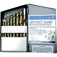 Jeu de forets de premi&egrave;re qualit&eacute; GF21R Jet-Kut GOLD, 21 morceaux, Acier Infinity Industrial Services Inc.