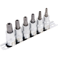 SS386TB Tamperproof Bit Socket Set, Torx&reg; Tamper, 3/8" Drive, 6 Pcs Infinity Industrial Services Inc.