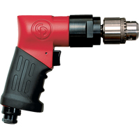 Non-Reversible Drills, 21 CFM, 1/4" NPTF, 89 dBA, 3/8" Chuck, Keyed Infinity Industrial Services Inc.