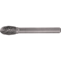 Solid Carbide Burrs - Oval Shape, SE-1, 1/4" Dia., 1/4" Shank, 3/8" Depth of Cut Infinity Industrial Services Inc.