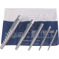 Screw Extractors - Screw Extractor Set in Fold-Up Pouch, 5 Pieces, High Carbon Steel Infinity Industrial Services Inc.