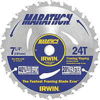 Lames de scie pour entrepreneur - Lames de scie Marathon, 7-1/4", 24 dents Infinity Industrial Services Inc.