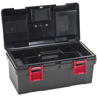 Plastic Tool Box, 17-1/2" W x 9-1/2" D x 8" H, Black Infinity Industrial Services Inc.