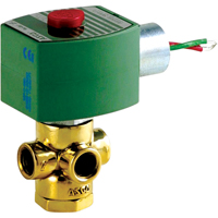 3-Way Direct Acting Universal Solenoid Valves, 1/4" Pipe, 100 psi Infinity Industrial Services Inc.