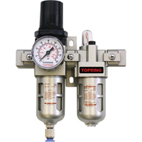Airflo Compact Combination Units Filter/Regulator + Lubricator + Gauge, 1/4" NPT, 150 PSI Max. PSI, Modular Infinity Industrial Services Inc.