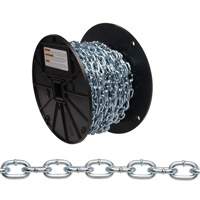 Straight Link Machine Chain, Low Carbon Steel, #2 x 125' (38.1 m) L, 325 lbs. (0.1625 tons) Load Capacity Infinity Industrial Services Inc.