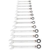 72-Tooth 12 Point Reversible Ratcheting SAE Wrench Set, Combination, 13 Pieces, Imperial Infinity Industrial Services Inc.